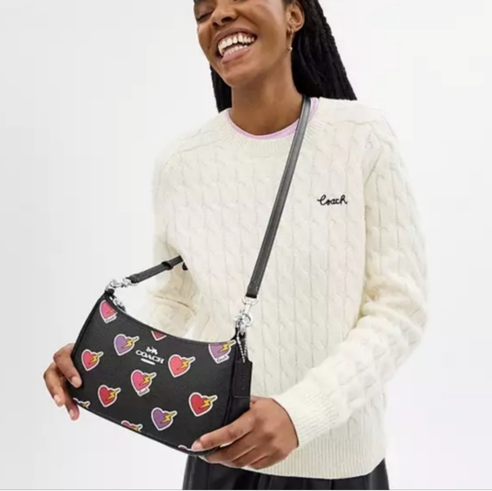 Coach Teri Colorful Heart Print